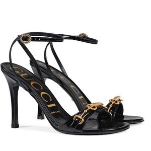 Gucci Horsebit Patent Leather Sandal